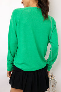 Wasted Lightweight Brushed Fleece Pullover Sweater