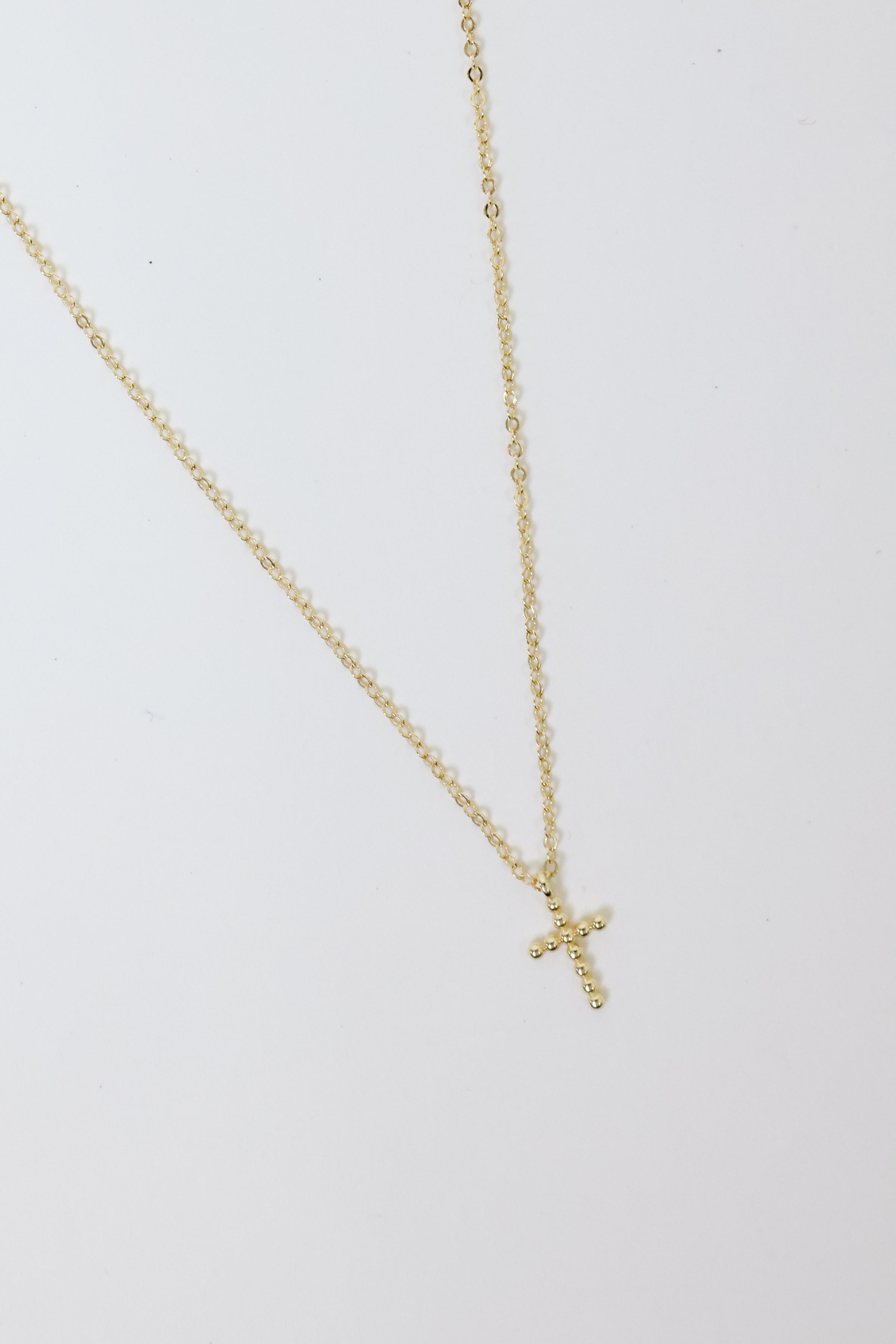 PG Designs Solid Beaded Cross Necklace