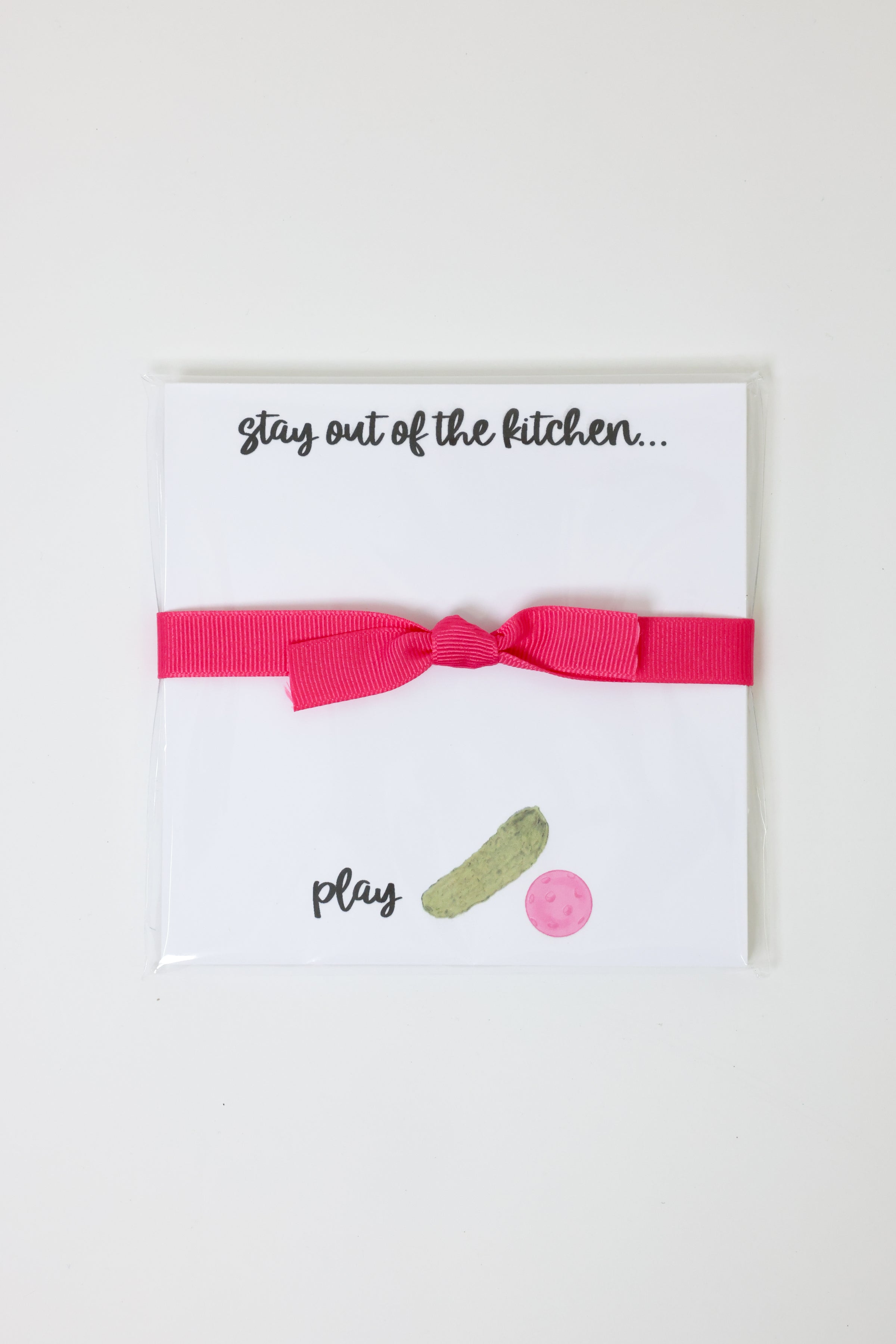 "Stay out of the kitchen, play pickleball" Doodle Notepad