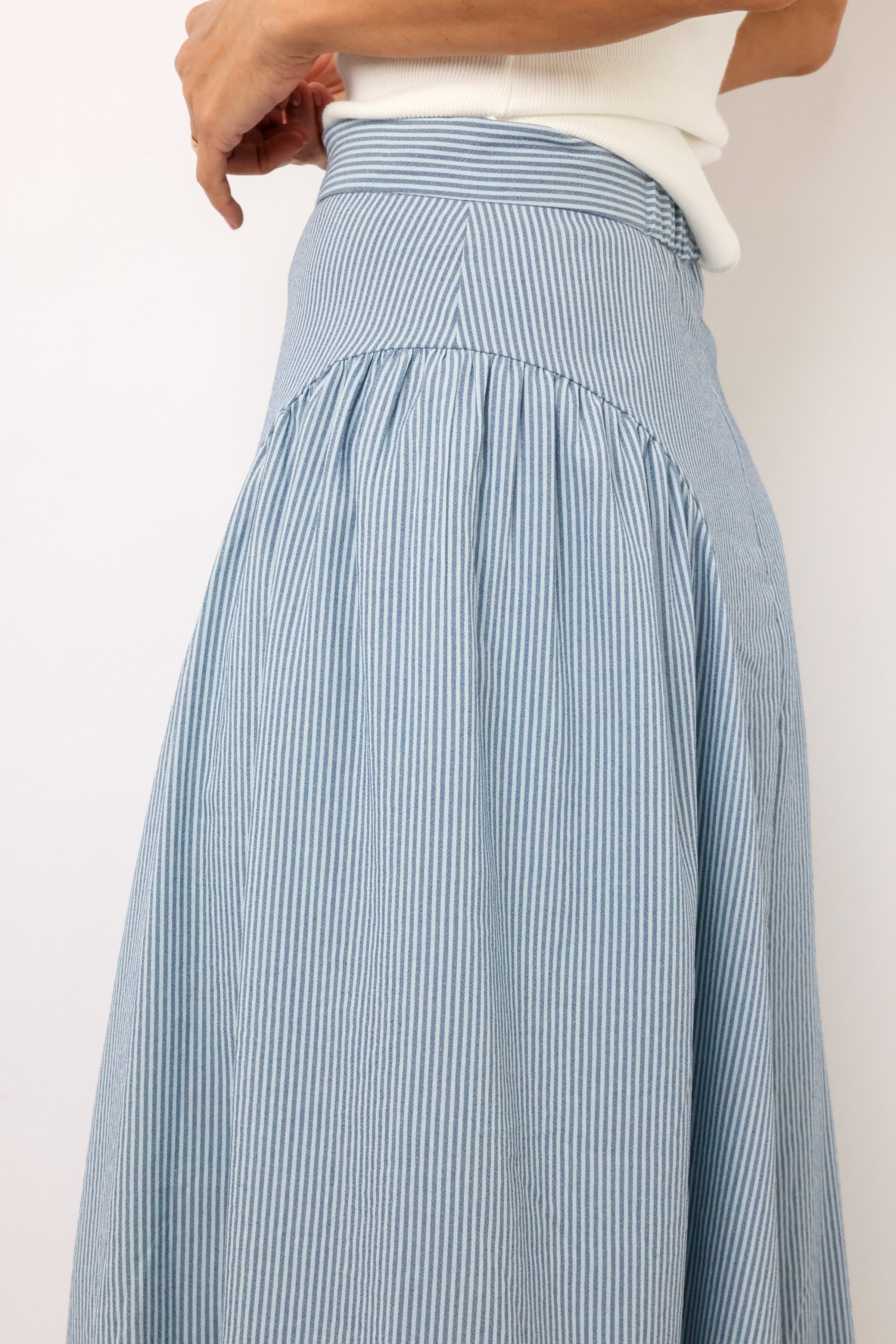 Stripe Midi Skirt