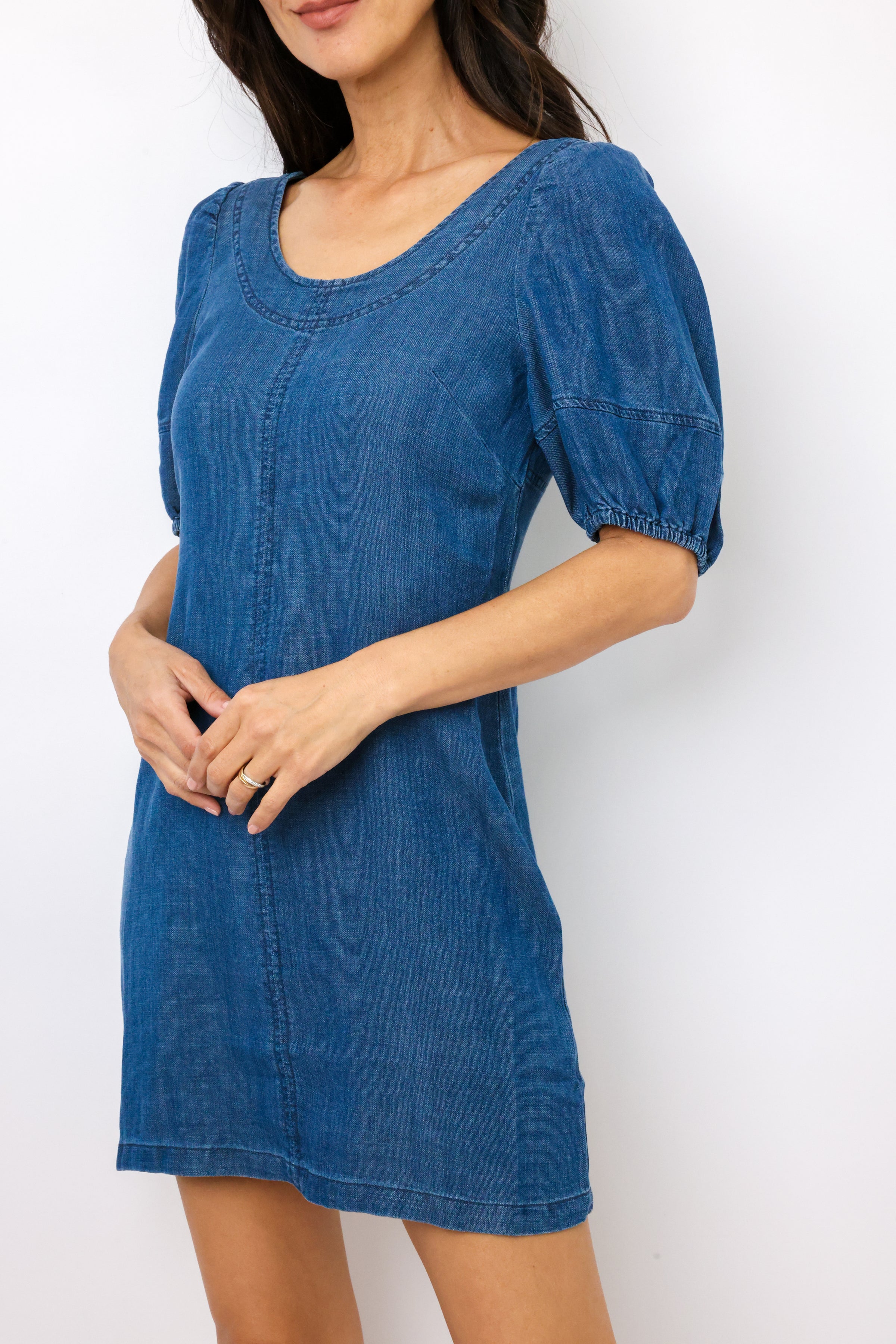 Puff Sleeve Mini Dress