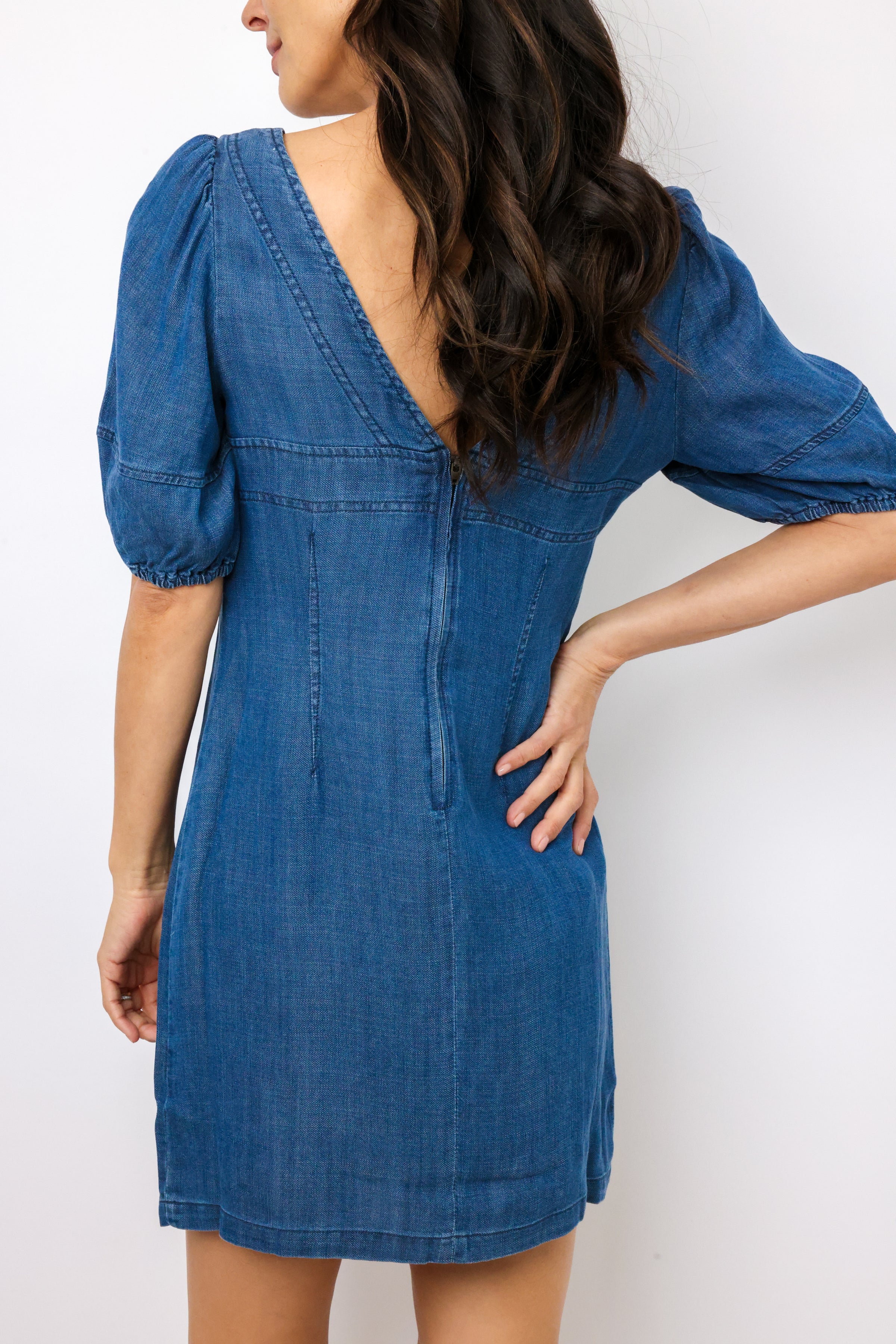 Puff Sleeve Mini Dress