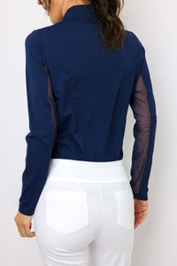 IBKUL Long Sleeve Mock Neck Top