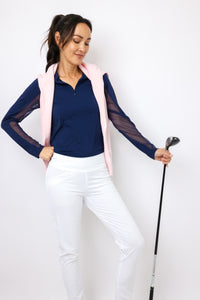 IBKUL Long Sleeve Mock Neck Top