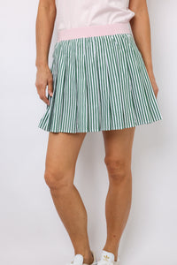 Renwick Pleated Poplin Skort