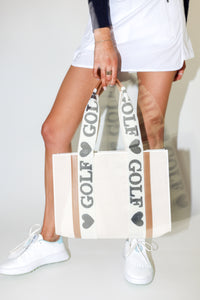 Heart Golf Beaded Strap Tote **CAN BE SPECIAL ORDERED**
