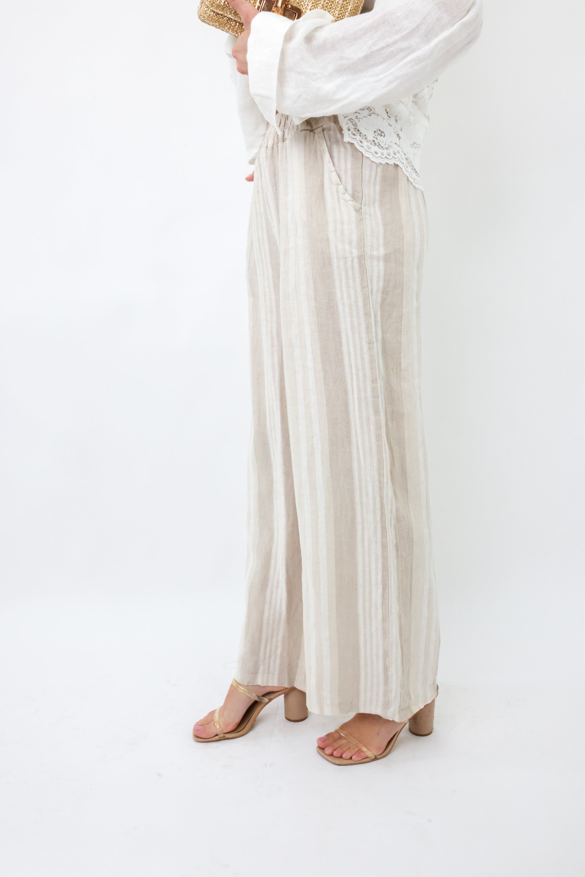 Milio Milano Drawstring Mid Rise Pant