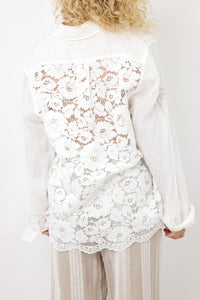 Romi Basha Palms Linen Selena Shirt