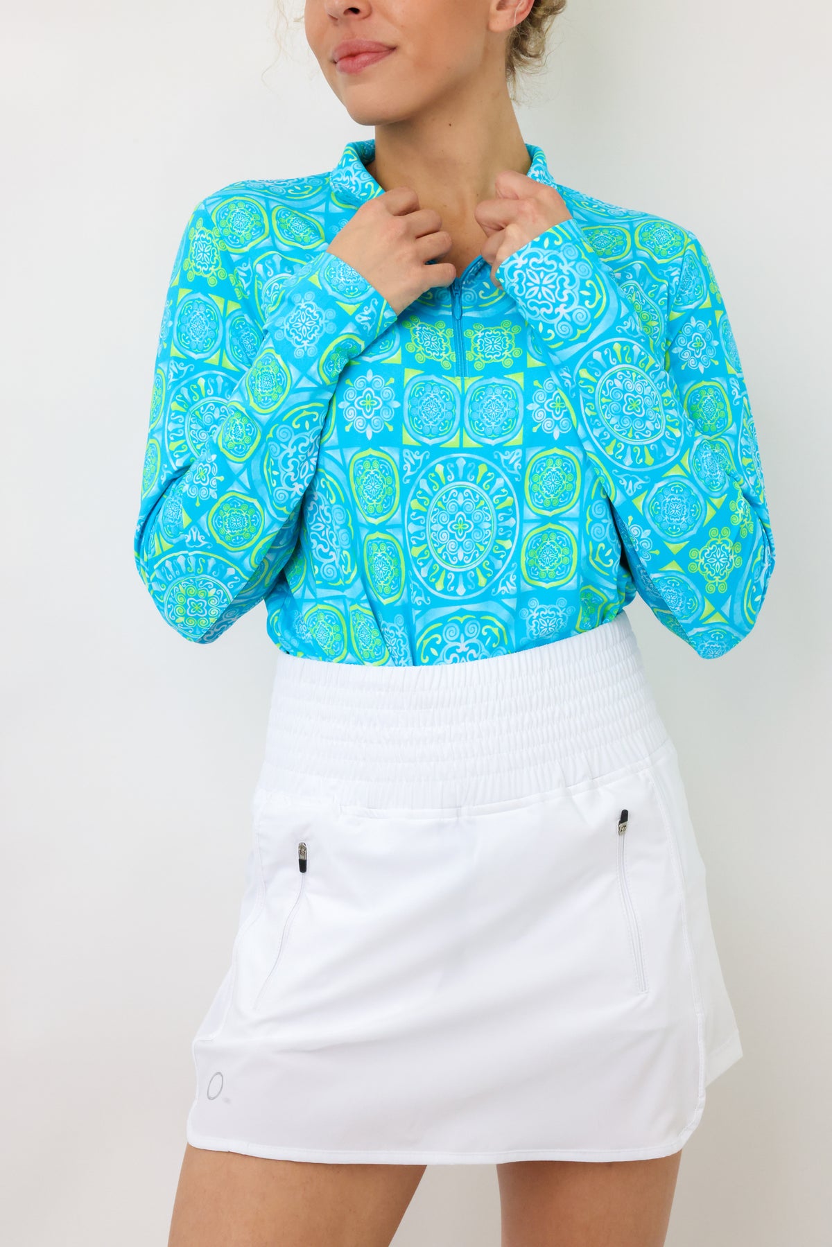 IBKUL Long Sleeve Mock Neck Top