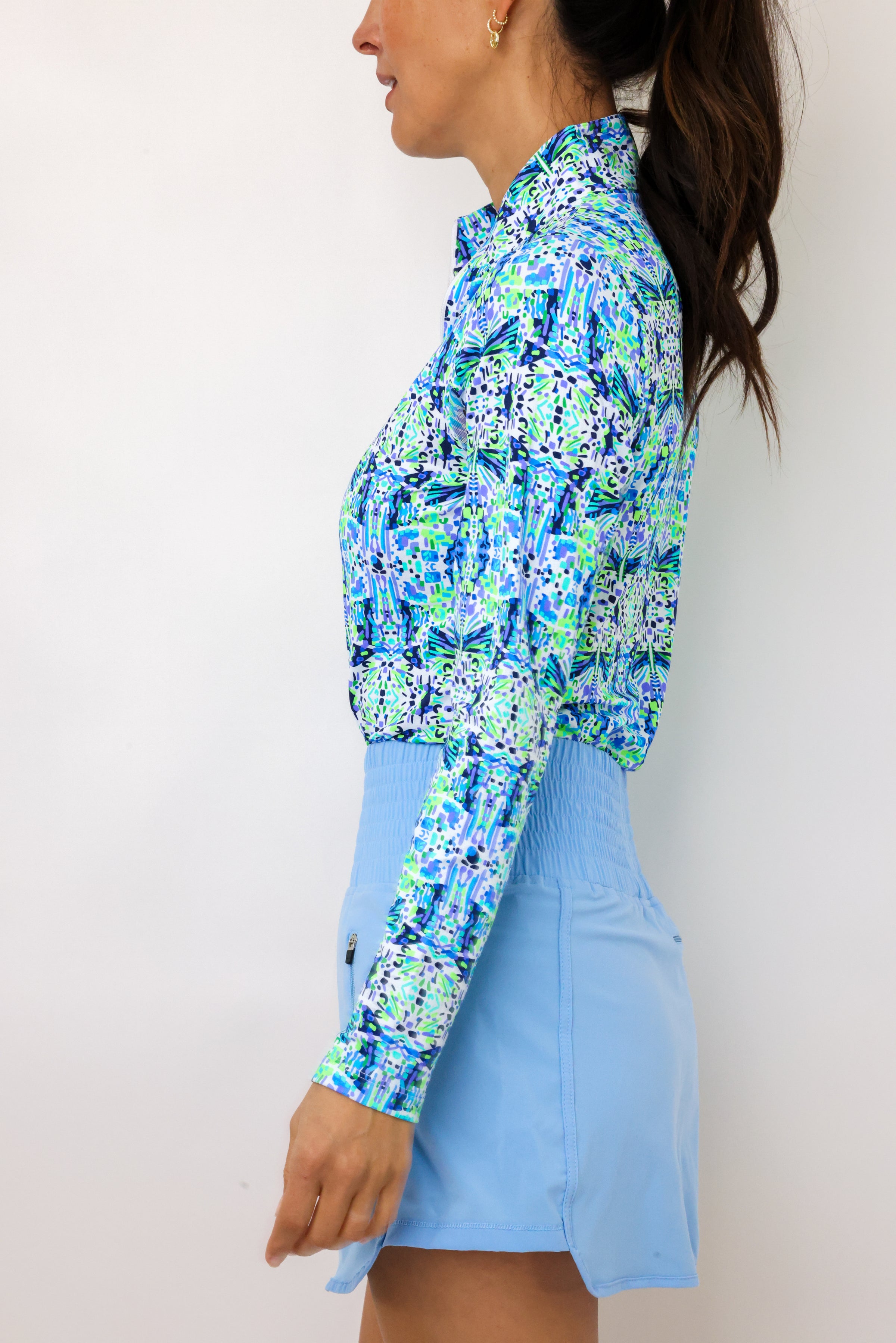 IBKUL Long Sleeve Mock Neck Top