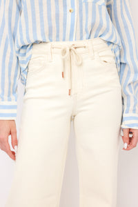 Vervet High Rise Drawstring Wide Leg Jeans