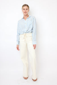 Vervet High Rise Drawstring Wide Leg Jeans