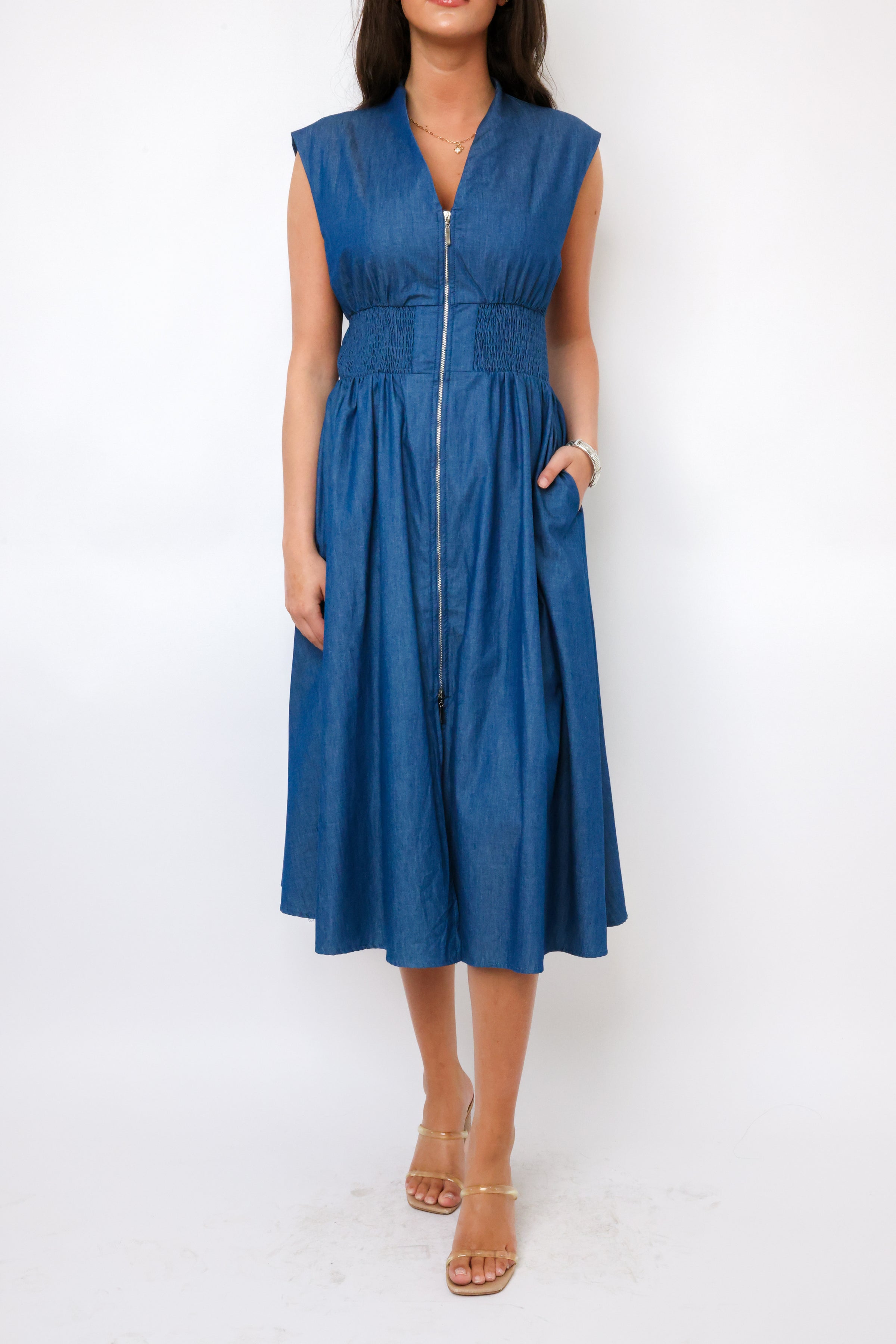 THML Front Zip Maxi Dress