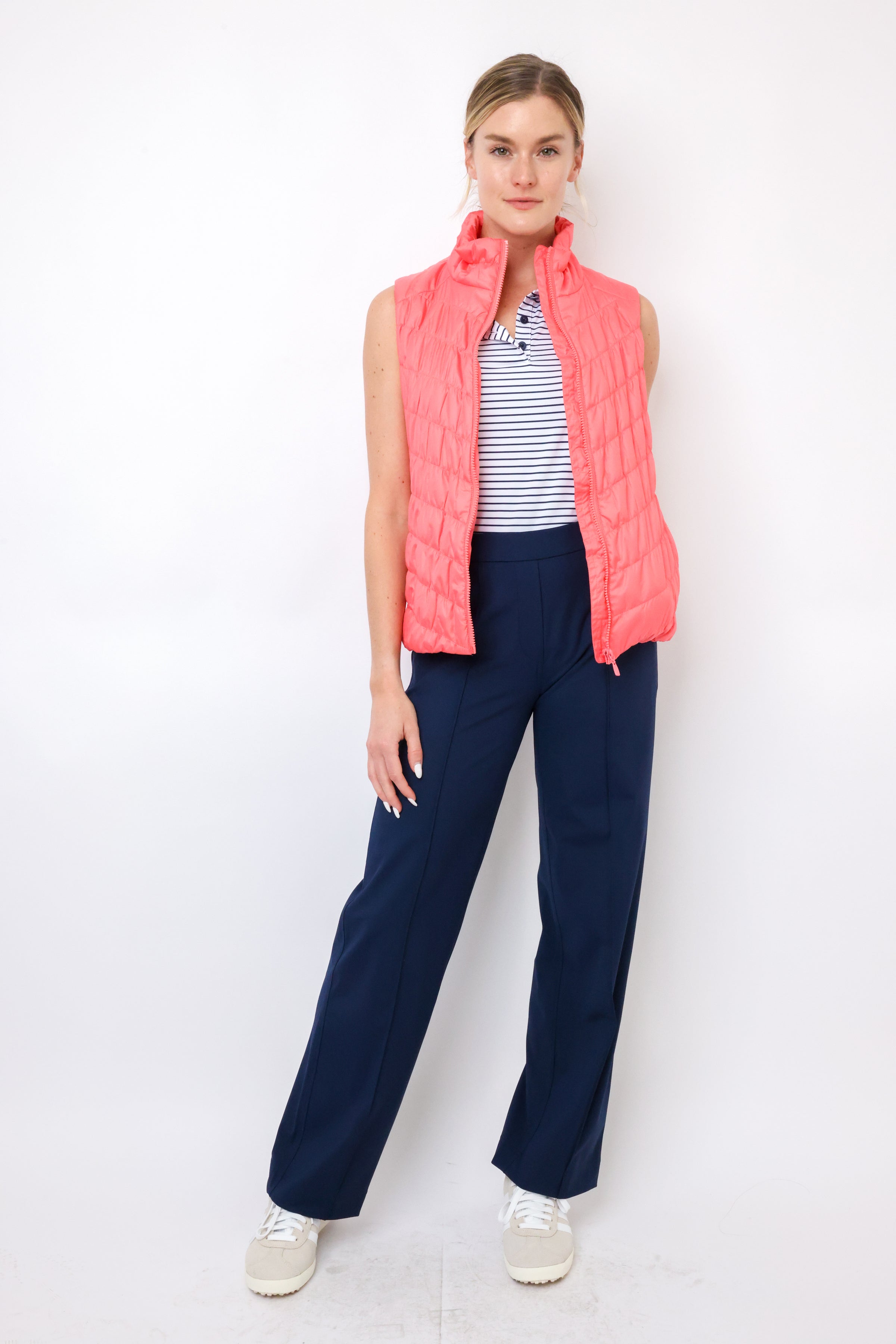 Adidas Performance Stripe Sleeveless Polo