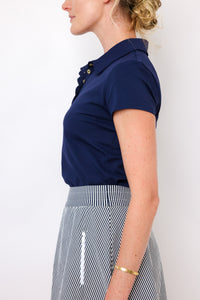 Lilly Pulitzer UPF 50+ Luxletic Frida Scallop Polo Top
