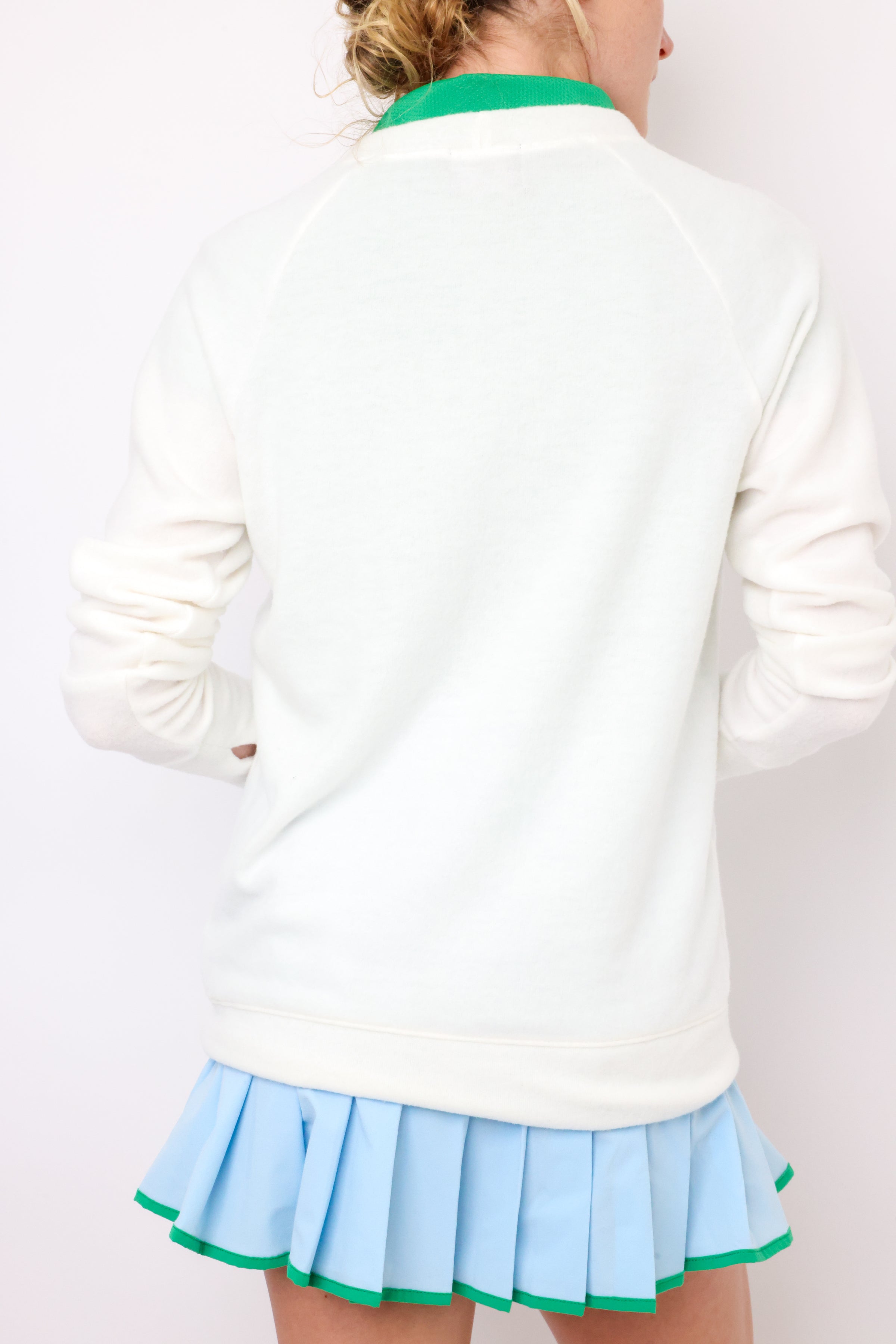 Embroidered Golf Lightweight Brushed Fleece Pullover Sweater