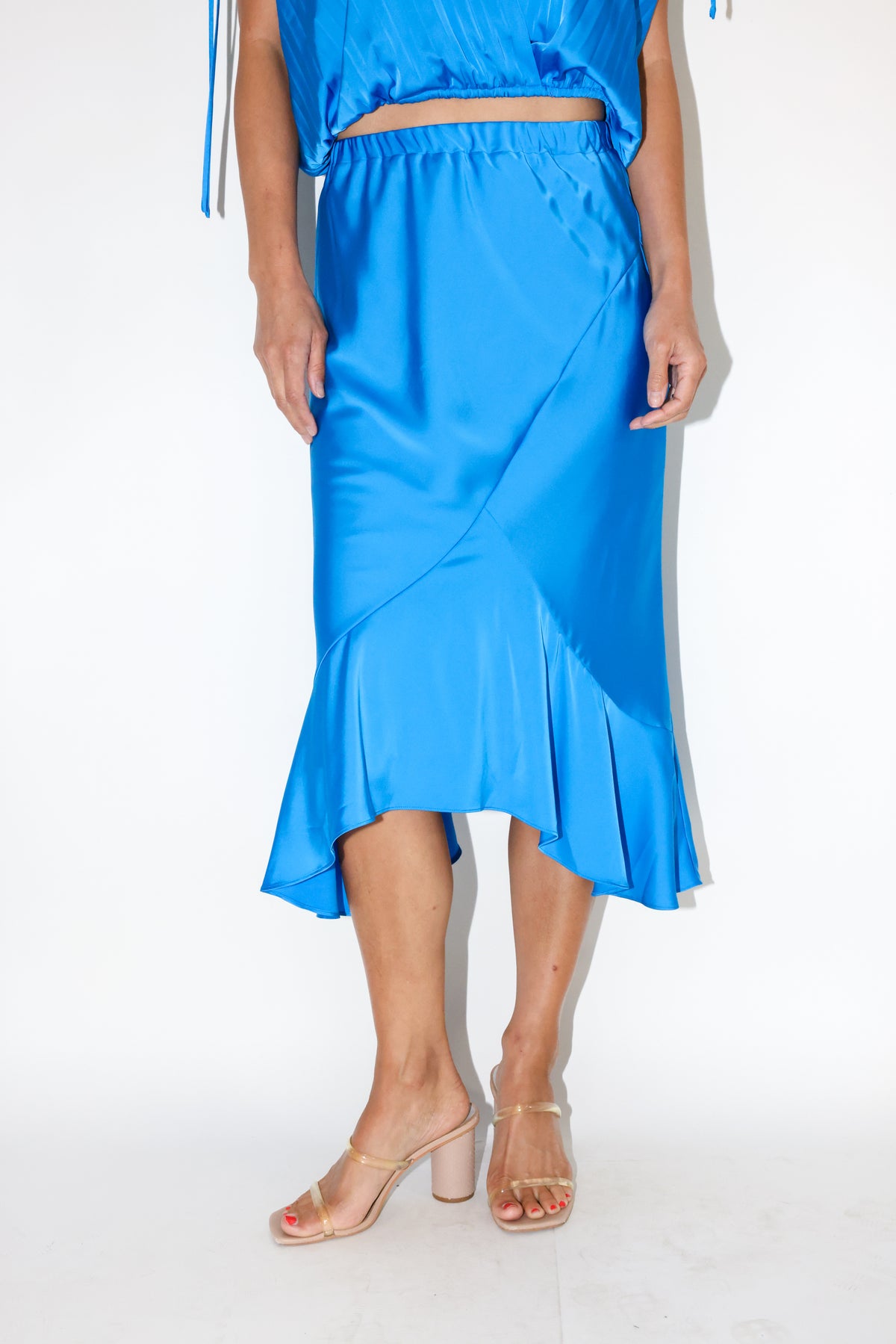 Asymmetrical Slip Skirt