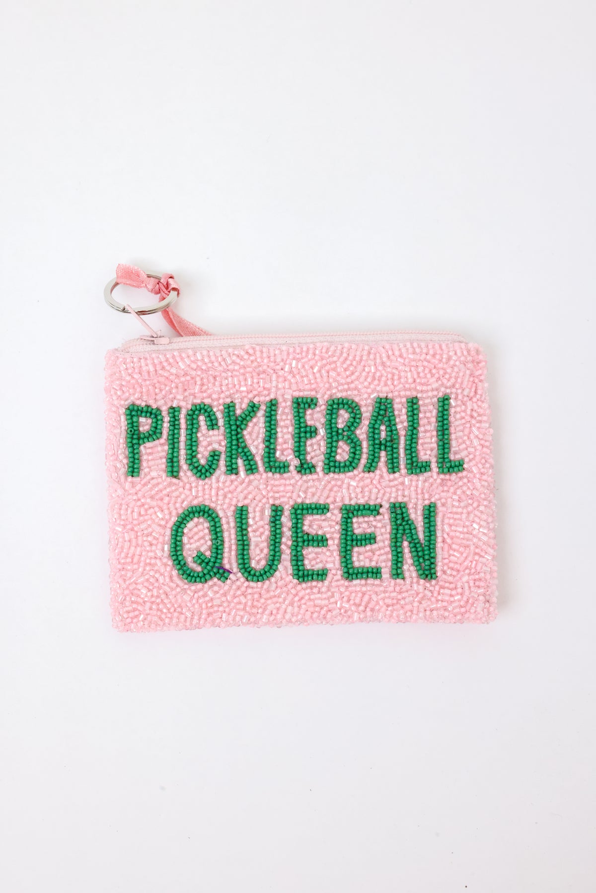 Pickleball Queen Beaded Coin Purse