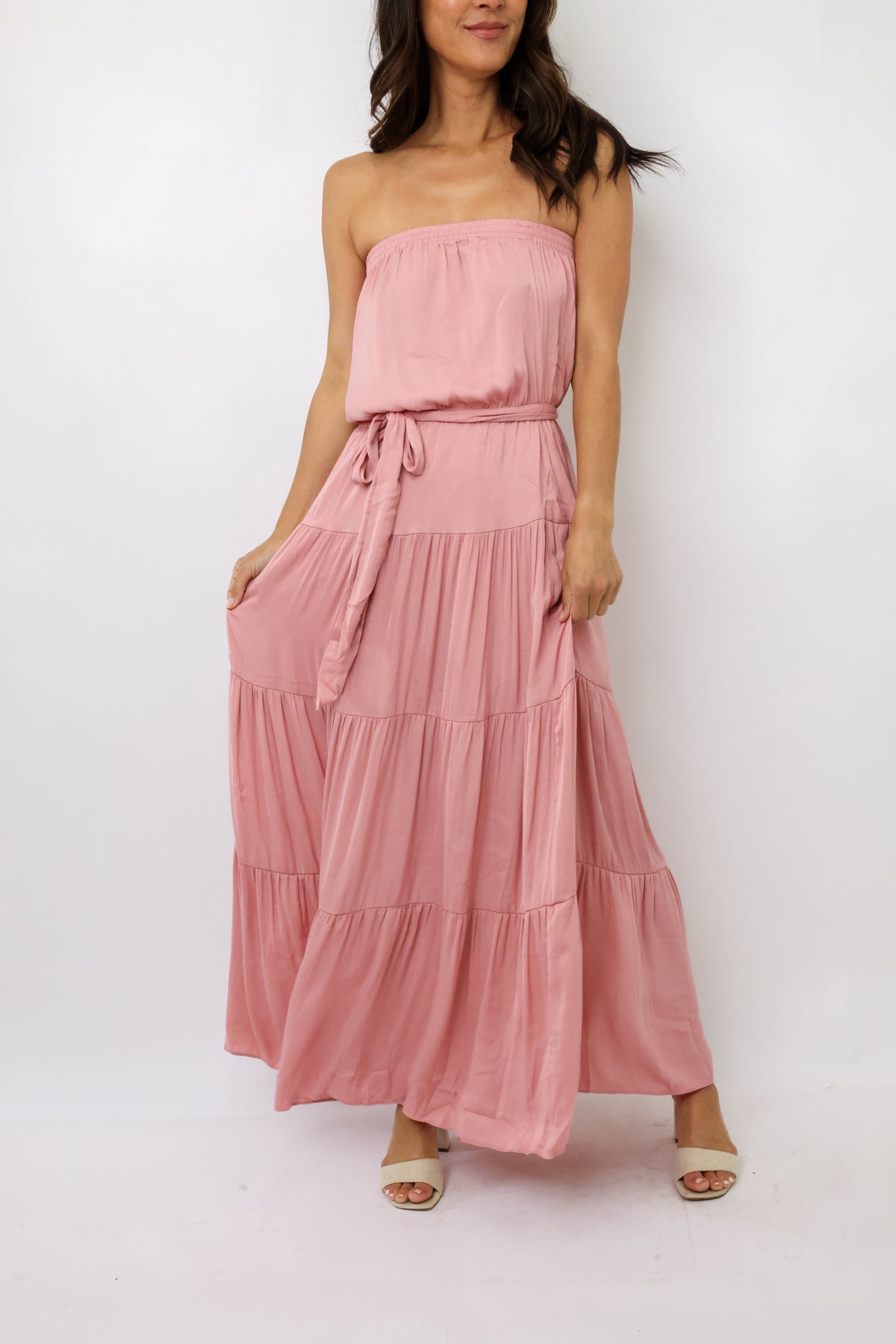 Naked Zebra Tiered Maxi Dress