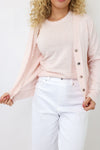 Minnie Rose Cotton Cashmere Frayed Cardi