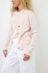 Minnie Rose Cotton Cashmere Frayed Cardi