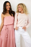 Minnie Rose Cotton Cashmere Frayed Cardi