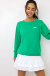 Embroidered Golf Lightweight Brushed Fleece Pullover Top
