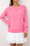 Embroidered Golf Lightweight Brushed Fleece Pullover Top
