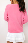 Embroidered Golf Lightweight Brushed Fleece Pullover Top