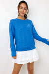 Embroidered Golf Lightweight Brushed Fleece Pullover Top