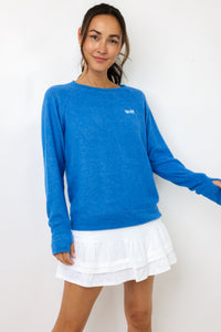 Embroidered Golf Lightweight Brushed Fleece Pullover Top
