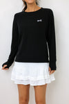 Embroidered Golf Lightweight Brushed Fleece Pullover Top