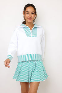 Addison Bay Polished Double Knit Alley Quarter Zip