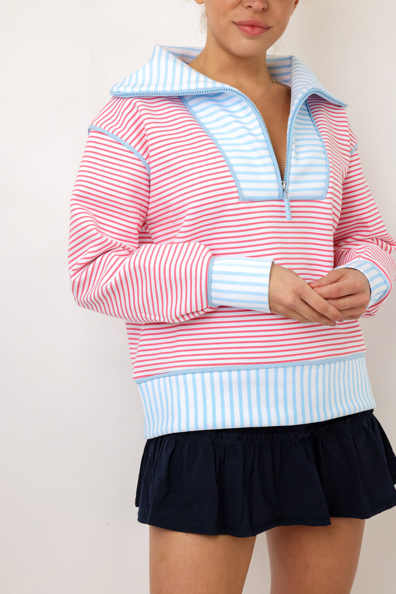 Addison Bay Polished Double Knit Alley Quarter Zip