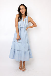 Yvette Embroidered Midi Dress