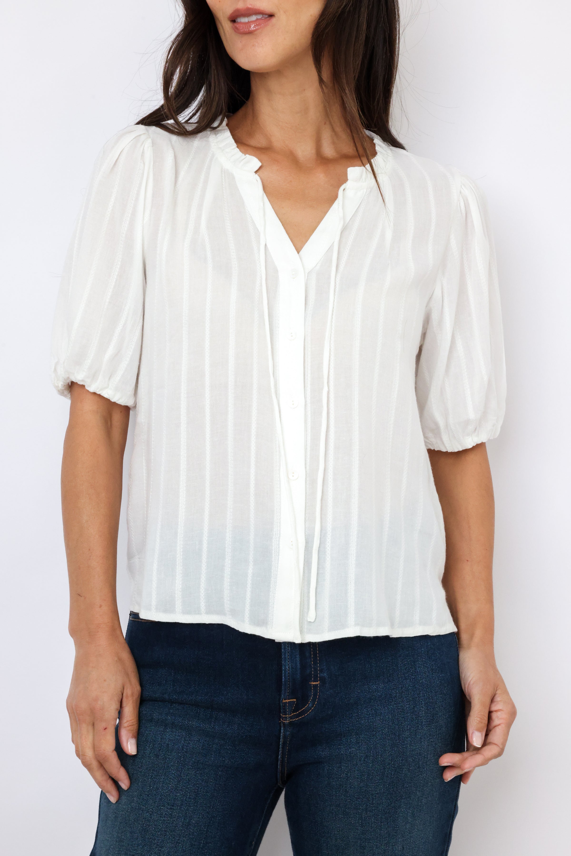 Lexi Button Up Striped Top