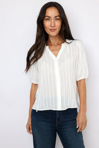 Lexi Button Up Striped Top