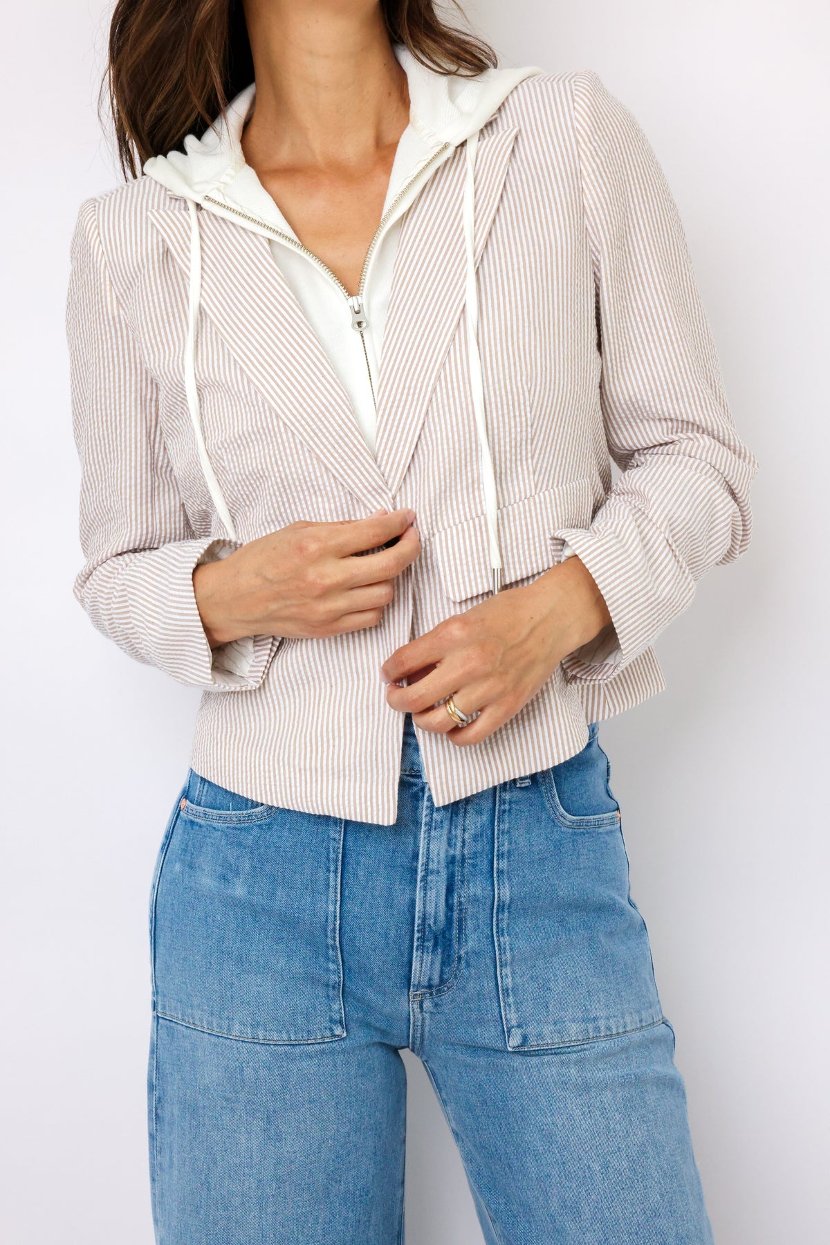 Central Park West Alina Striped Blazer