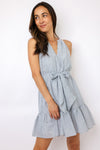 Central Park West Alina Tie Waist Dress