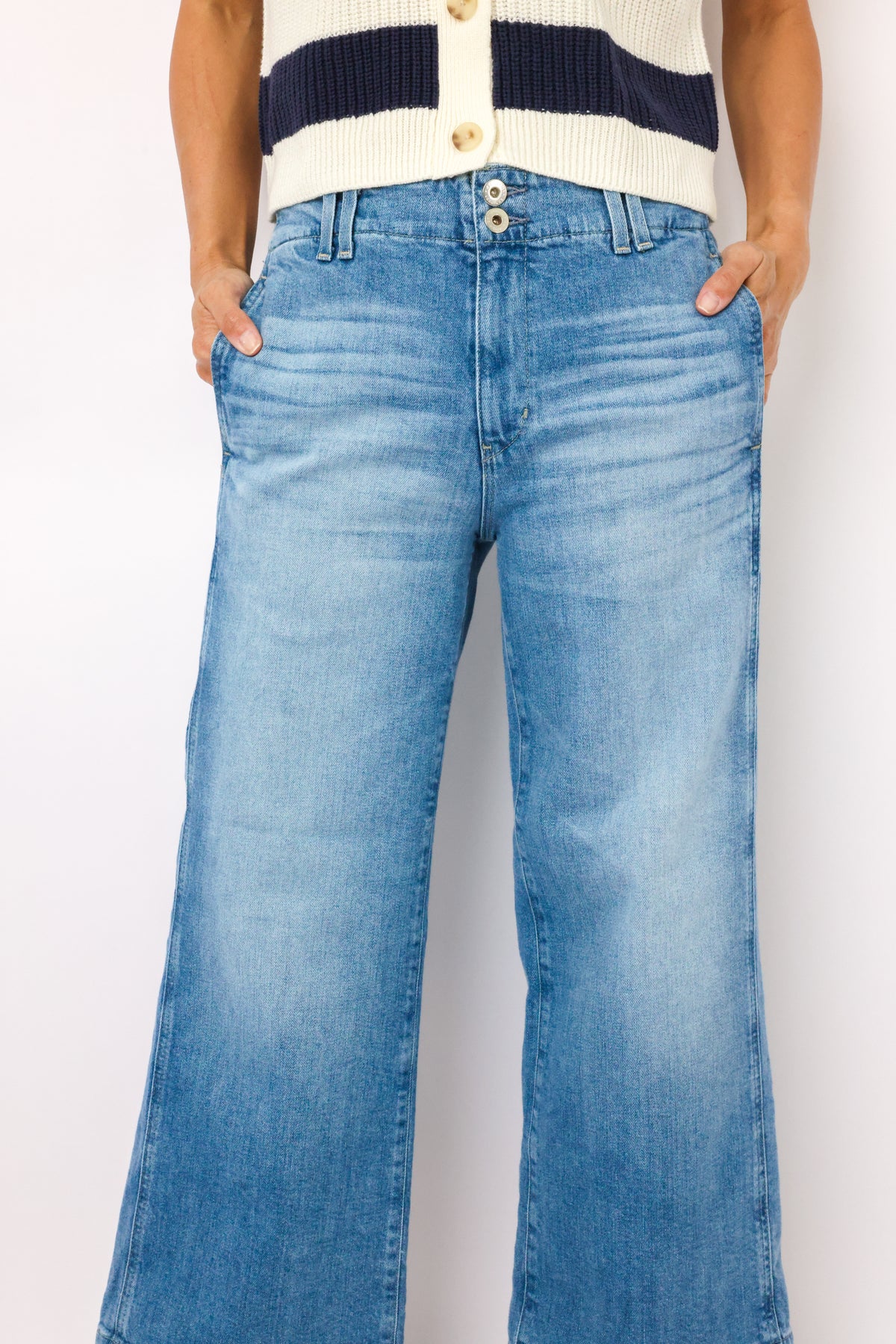 AG Natasha Mid-Rise Wide-Leg Jeans