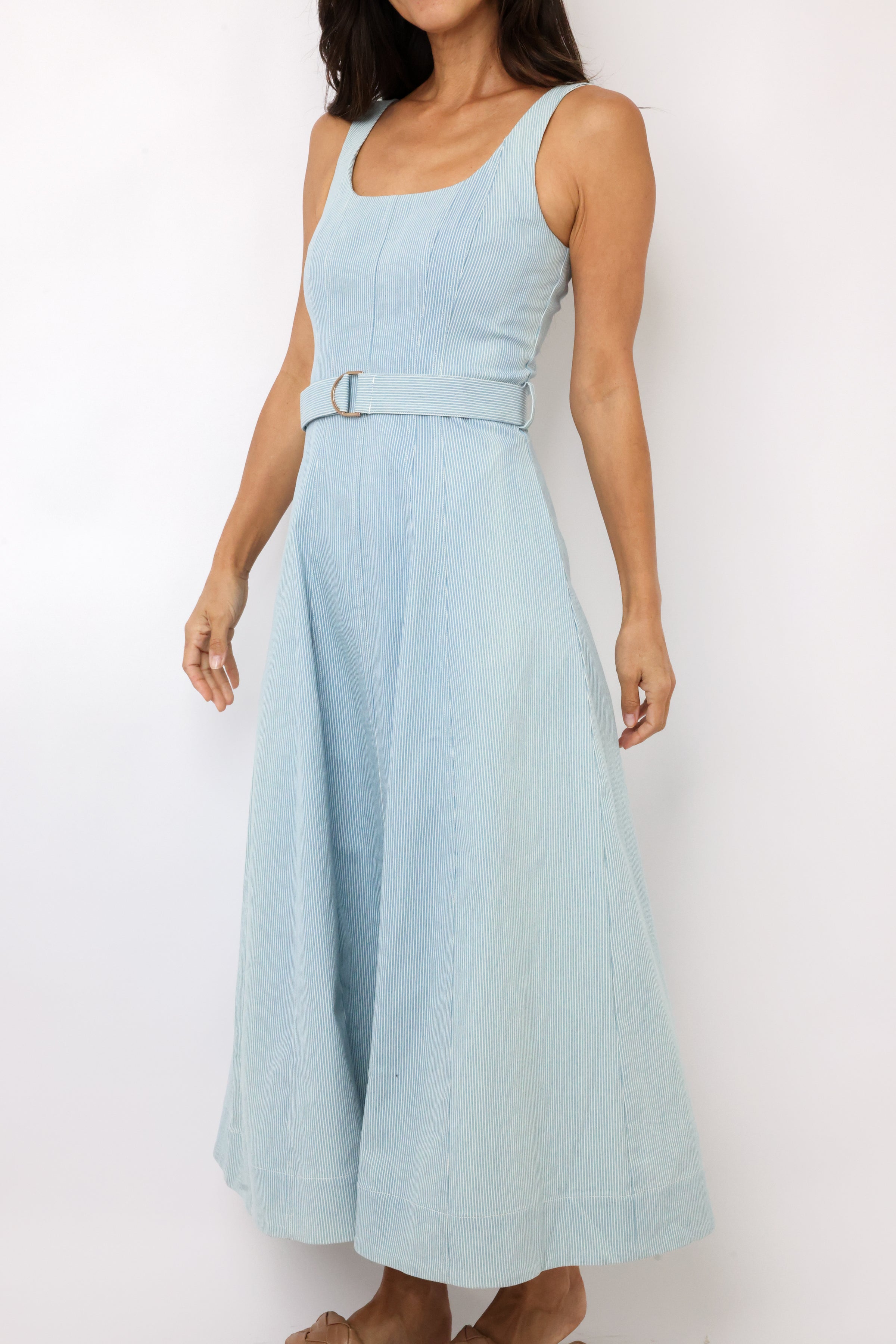 Karina Grimaldi Lilliana Denim Maxi Dress