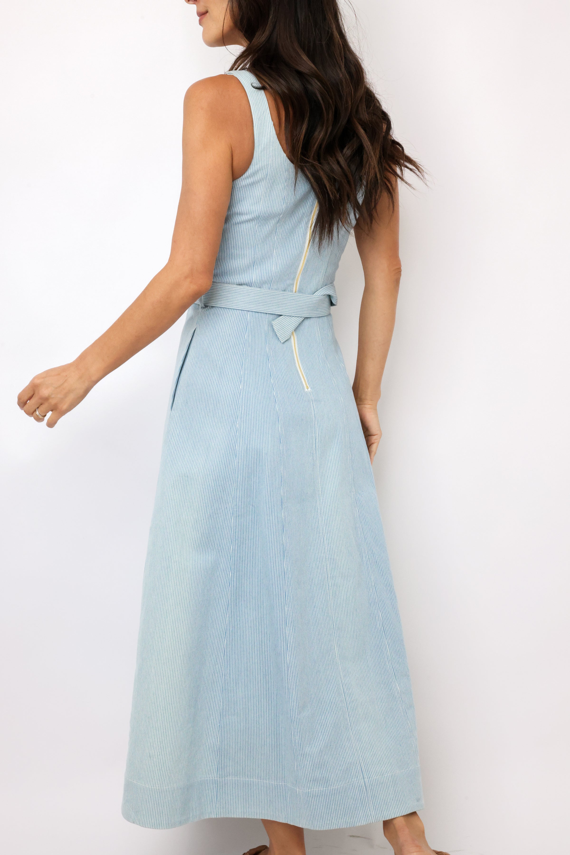 Karina Grimaldi Lilliana Denim Maxi Dress