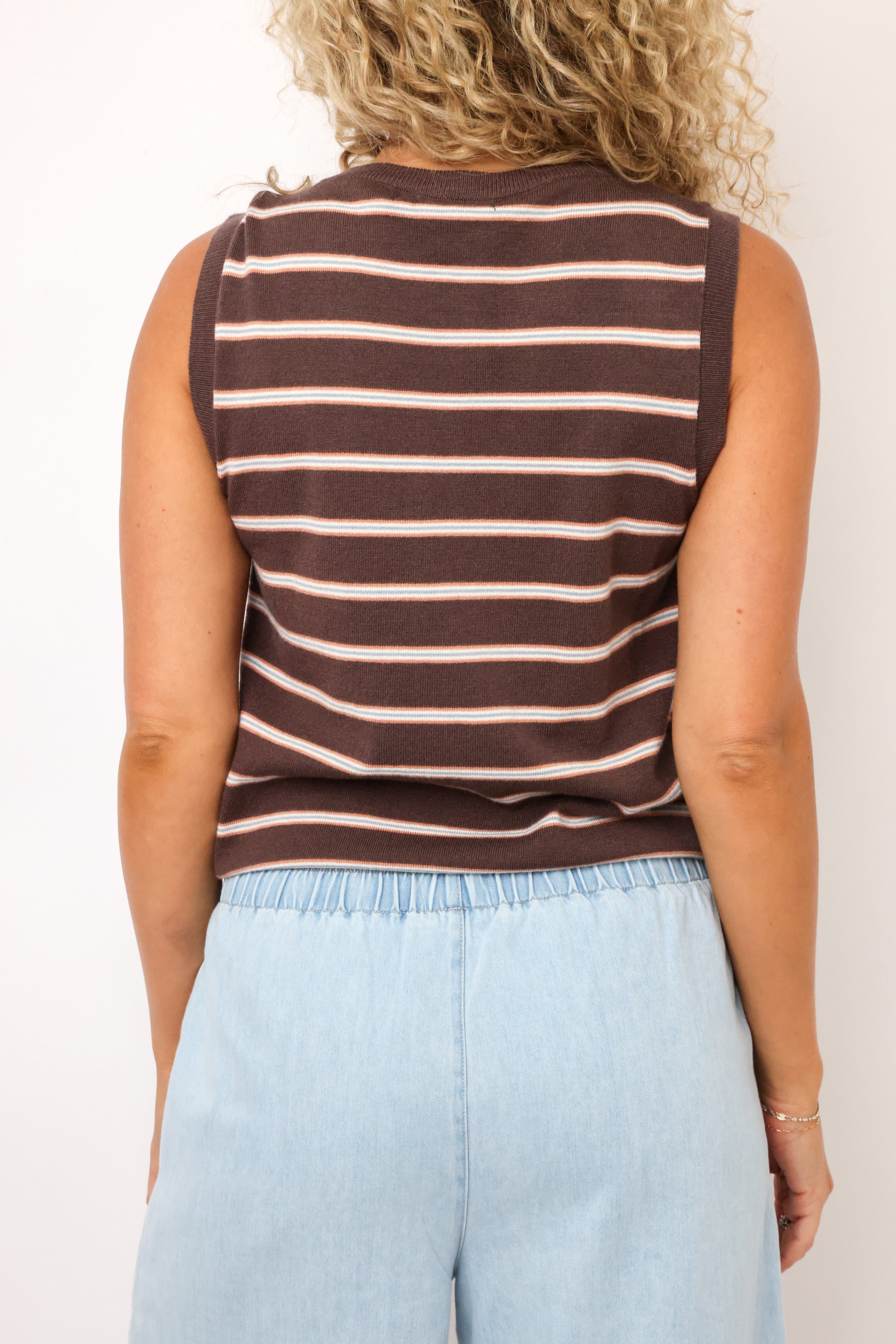 Lexi Scottie Multi Striped Sweater Tank