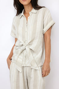 Milio Milano Short Sleeve Tie Front Shirt