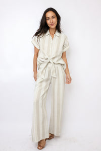 Milio Milano Wide Leg Linen Pants