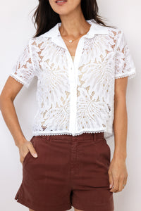 Bella Dahl Short Sleeve Contrast Button Down