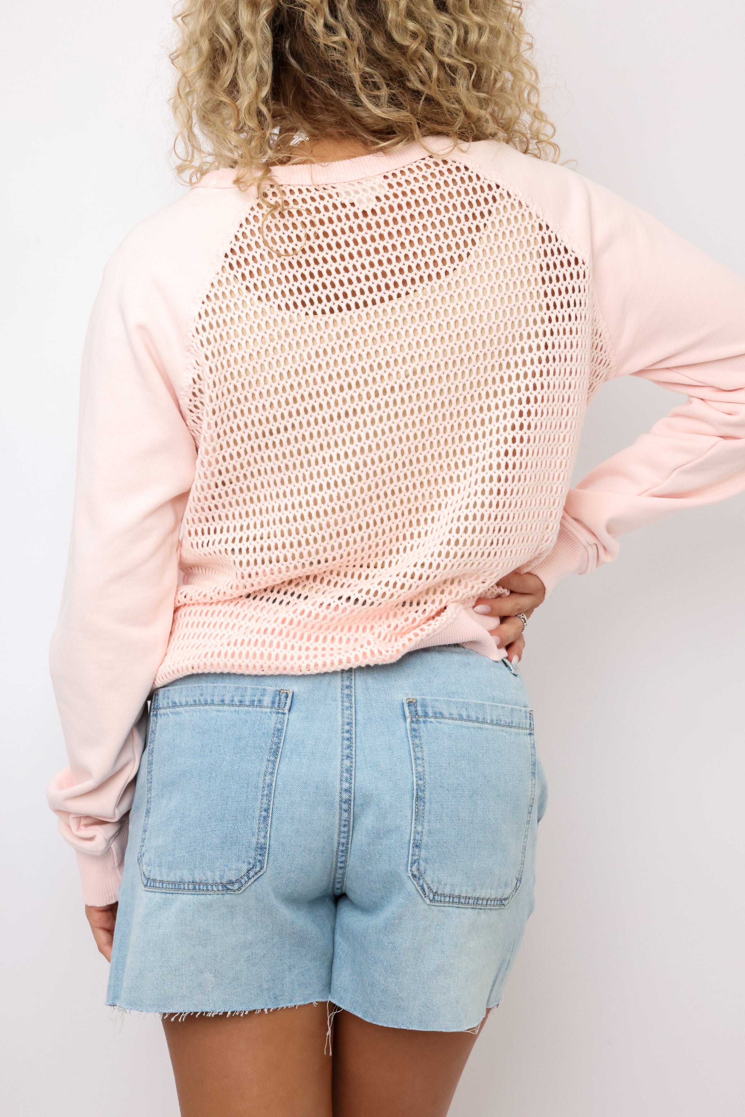 Mesh Back Pullover