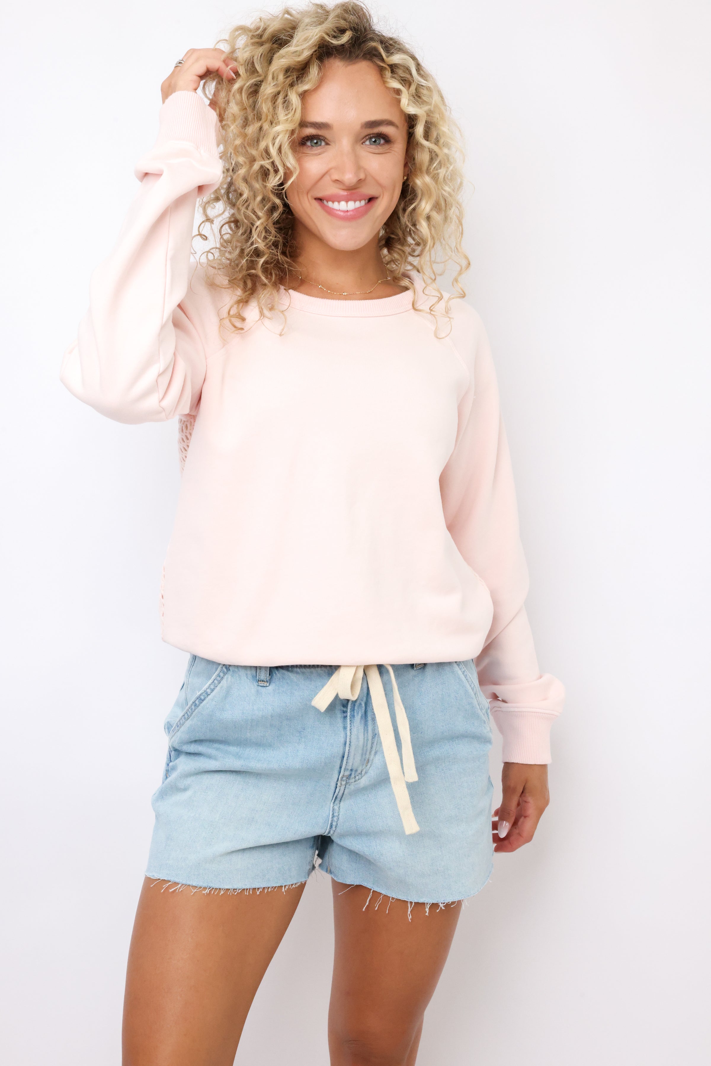 Mesh Back Pullover