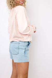 Mesh Back Pullover