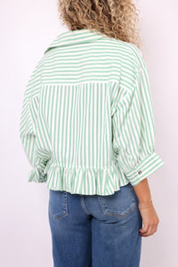 Oversized Stripe Button Down Shirt